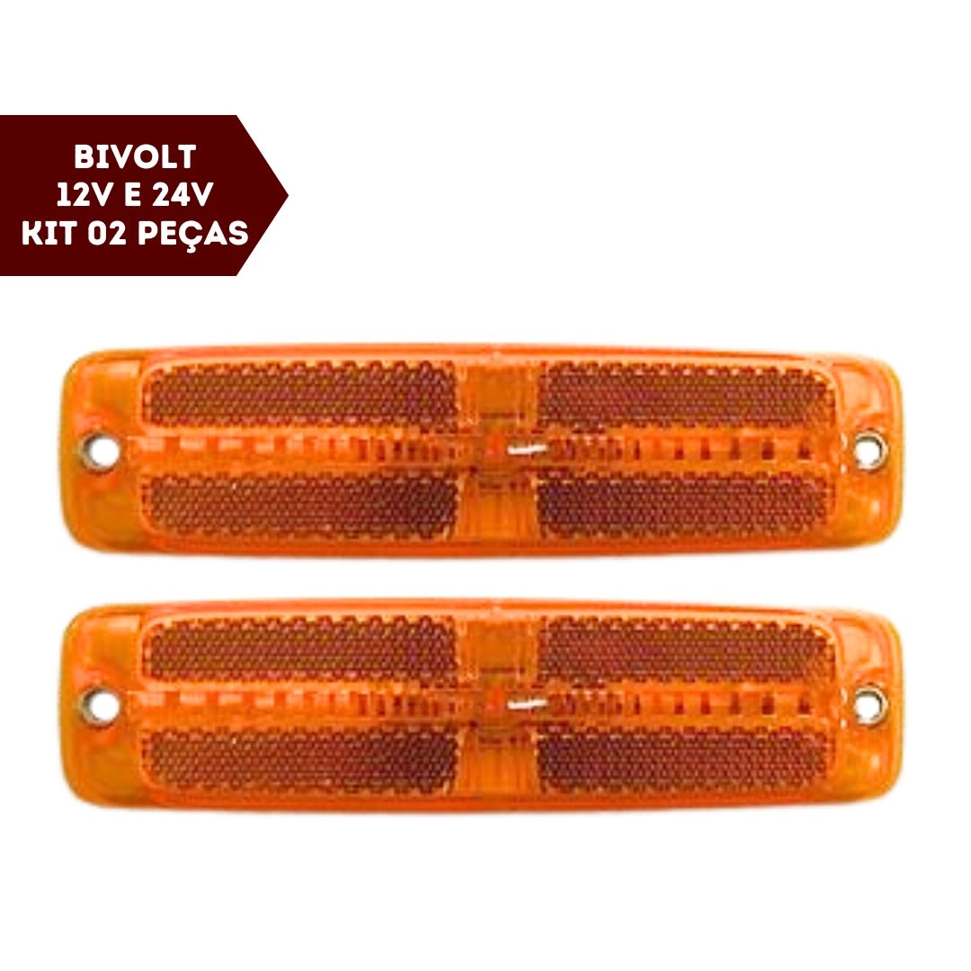 Par Lanterna Posição Lateral Retrorrefletor LED Amarela
