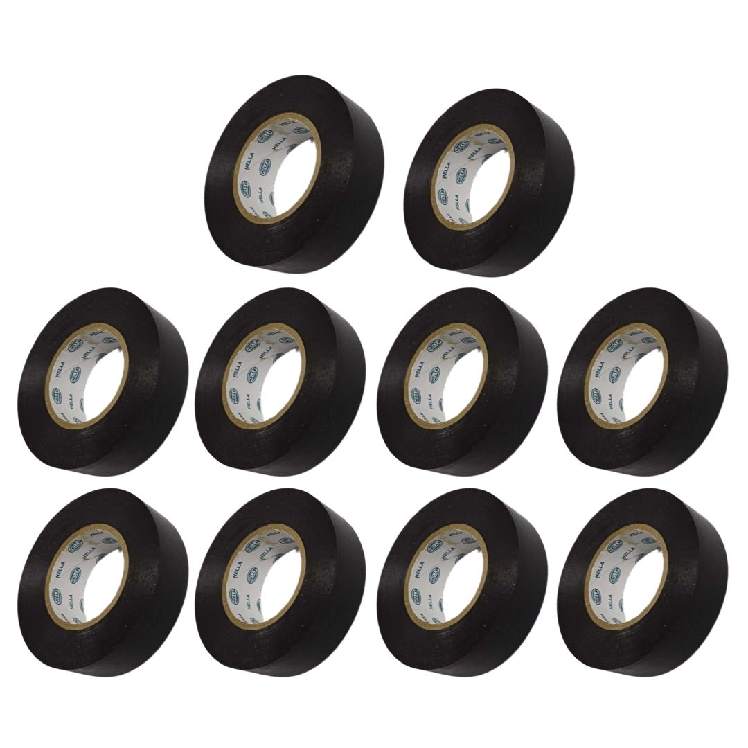 Kit 10 Fita Isolante 19mm 5m Resistente Fogo Umidade Hella