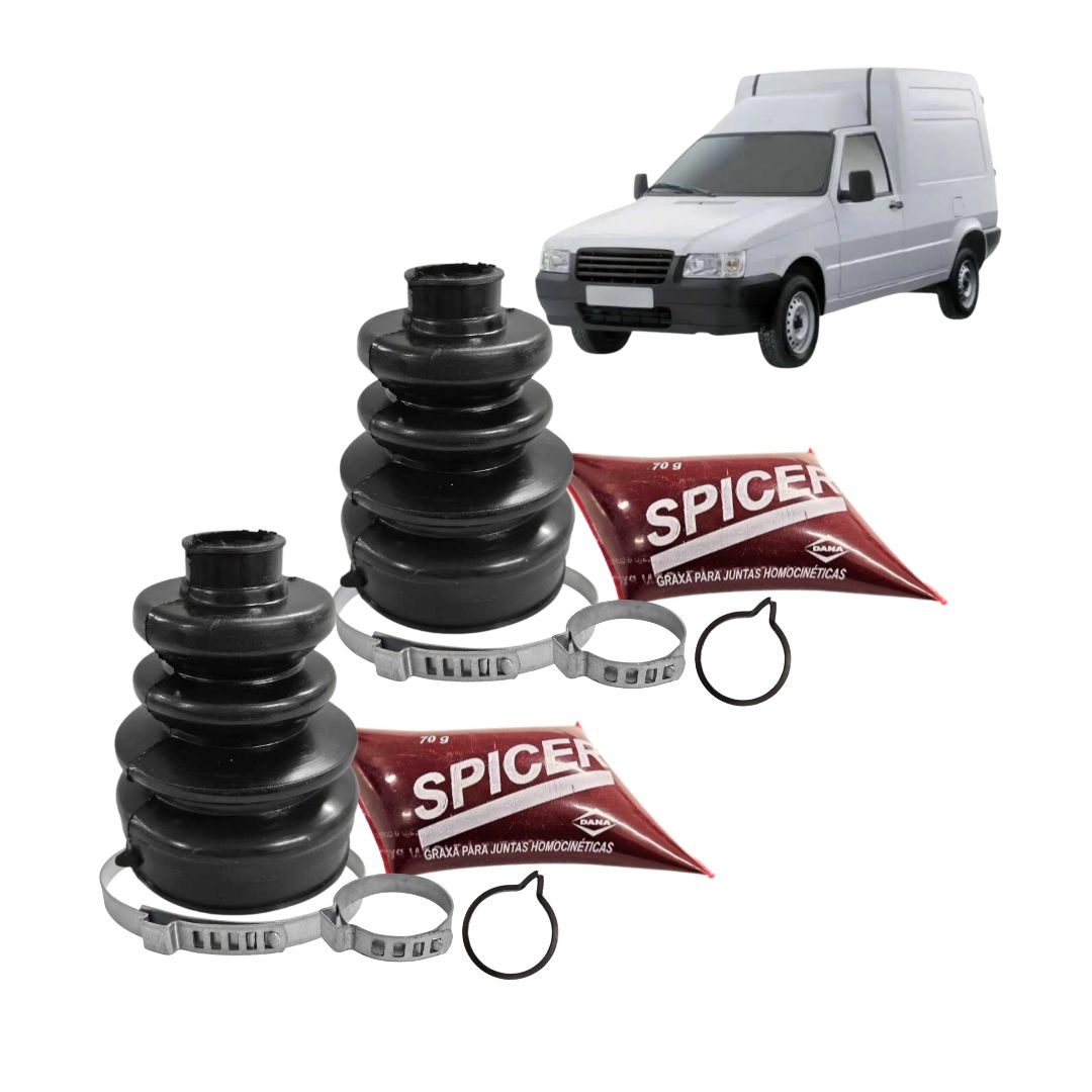 Par Kit Reparo Coifa Homocinetica Para Fiorino 85 a 02 Roda