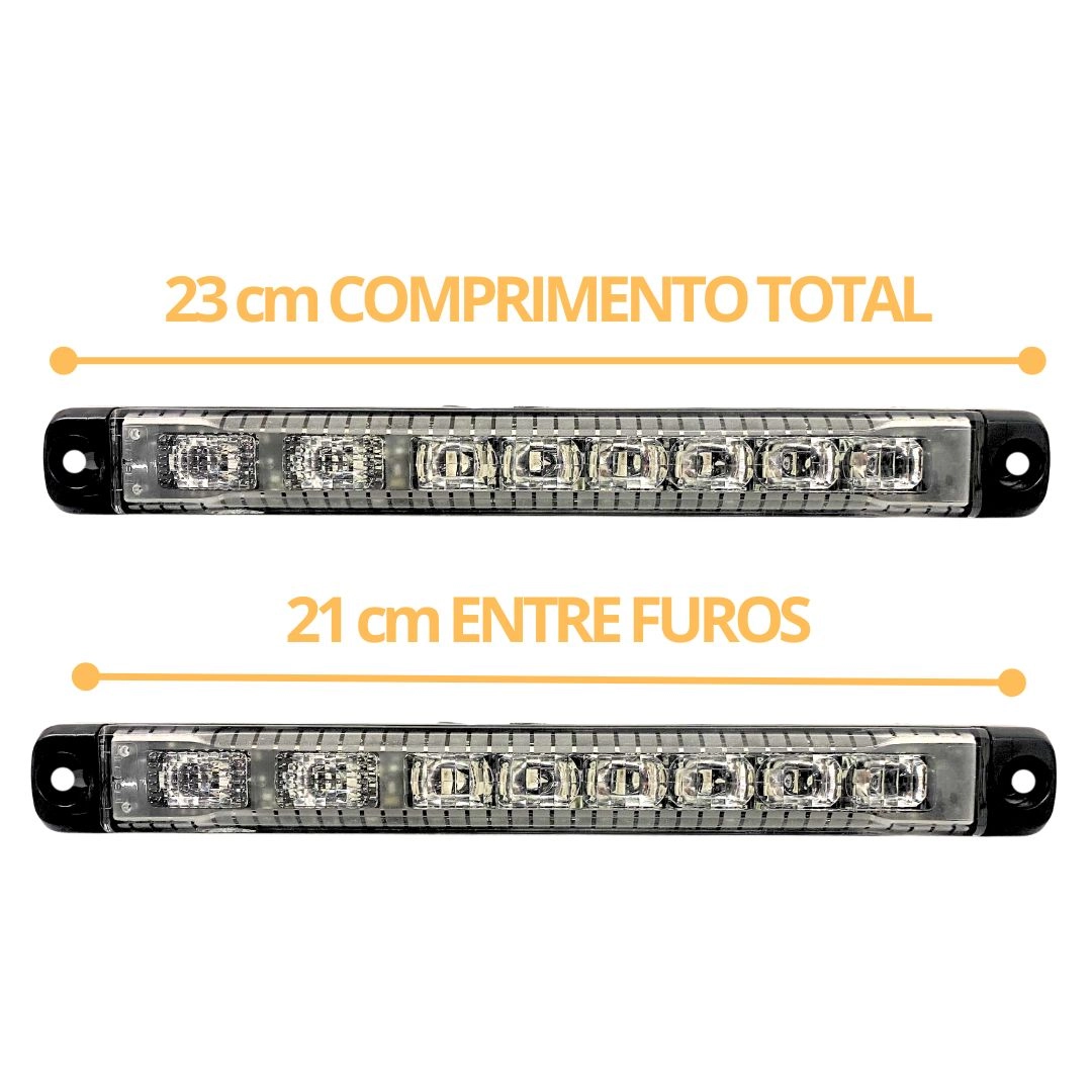 Lanterna Auxiliar Traseira Pisca Seta Luz Posição Barra Led Lanterna Auxiliar Traseira Pisca Seta Luz Posição Barra Led