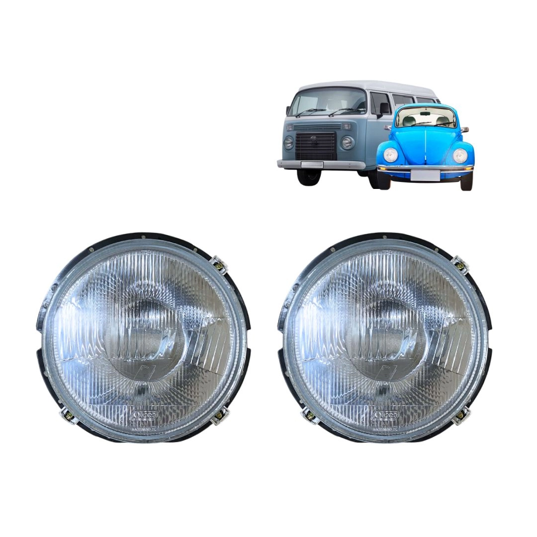 Par Farol Dianteiro Vidro Para VW Fusca Kombi Passat Par Farol Dianteiro Vidro Para VW Fusca Kombi Passat
