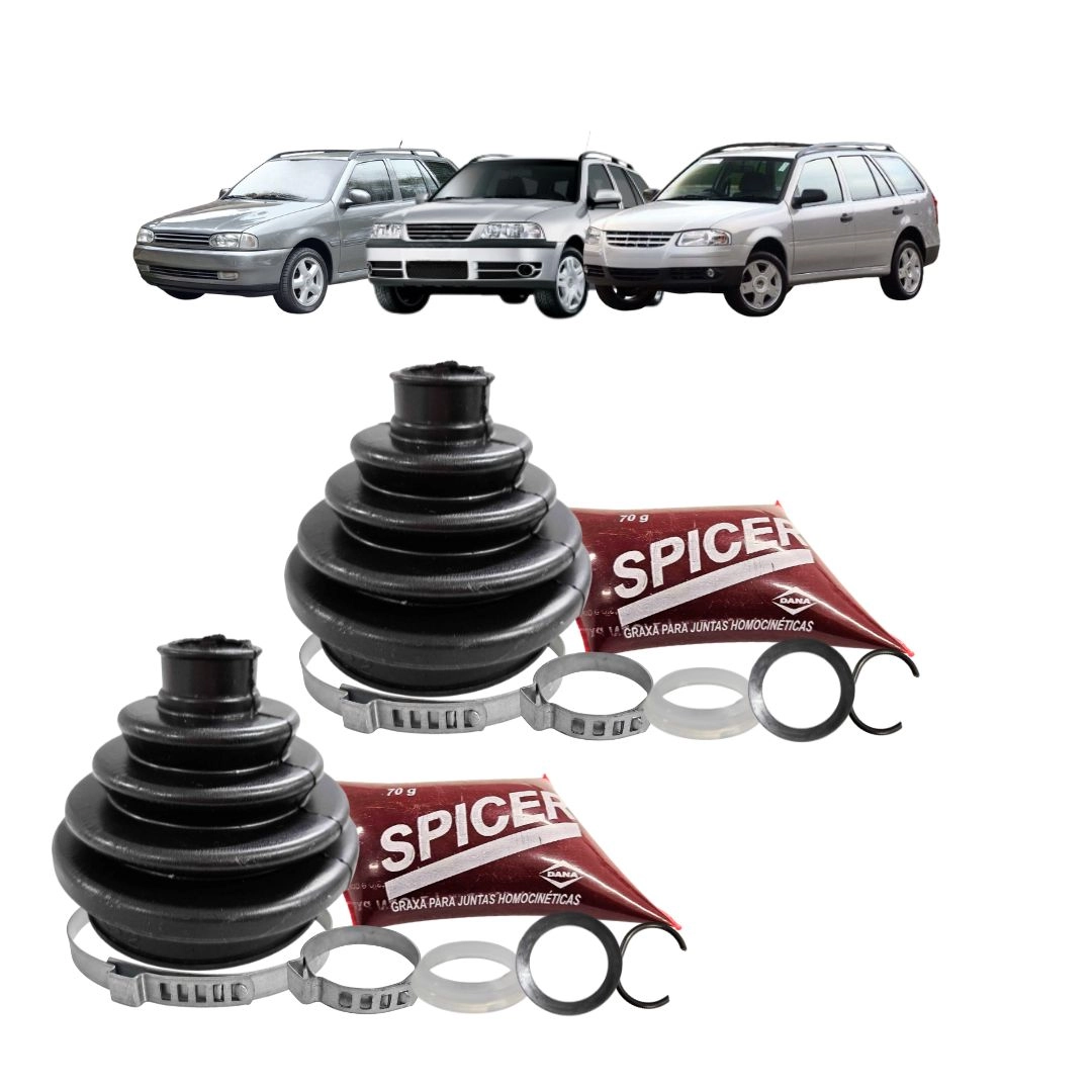 Par Kit Reparo Coifa Homocinetica Para Parati 1.8 AP 96 a 08 Roda