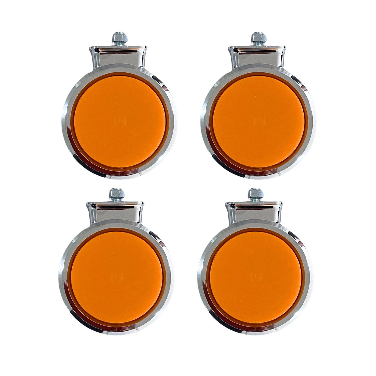 Kit 4 Lanterna Bojuda Foguinho Maria LED Cromada Amarela