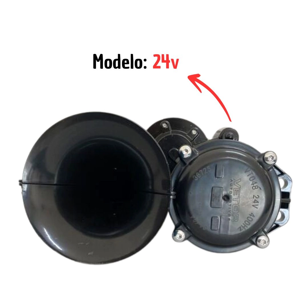 Buzina a Ar para Caminhão 24V Universal 1 Corneta Buzina a Ar para Caminhão 24V Universal 1 Corneta