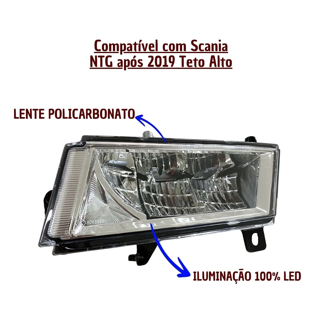Farol Auxiliar Milha Neblina Para Scania Série 6 S6 NTG PGRS Após 2019 Lado Esquerdo Autolux 2552714 Farol Auxiliar Milha Neblina Para Scania Série 6 S6 NTG PGRS Após 2019 Lado Esquerdo Autolux 2552714