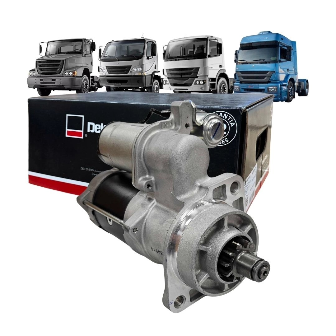 Motor Partida Arranque 24v Para Mercedes Benz Atego Accelo Atron Axor Delco Remy 8200297 M009T65271