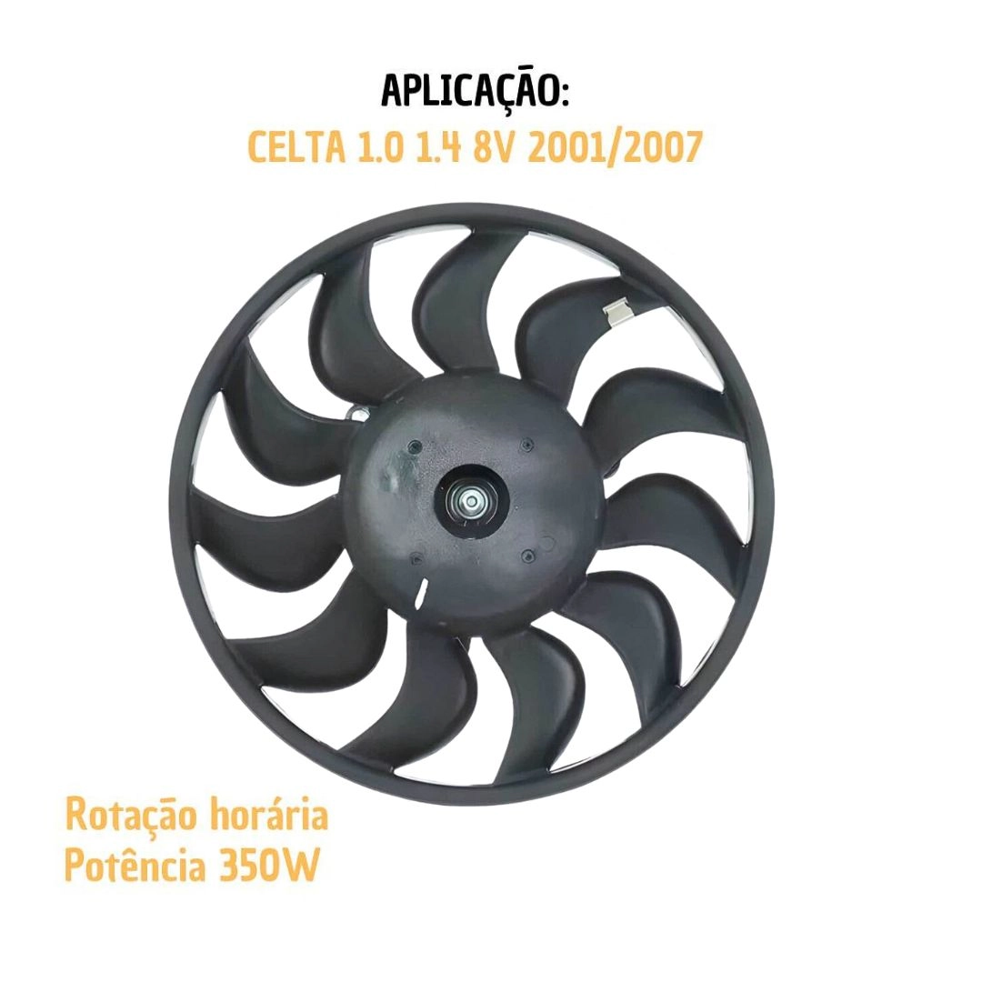 Ventoinha Radiador Chevrolet Celta 1.0 1.4 8V 2001 até 2007