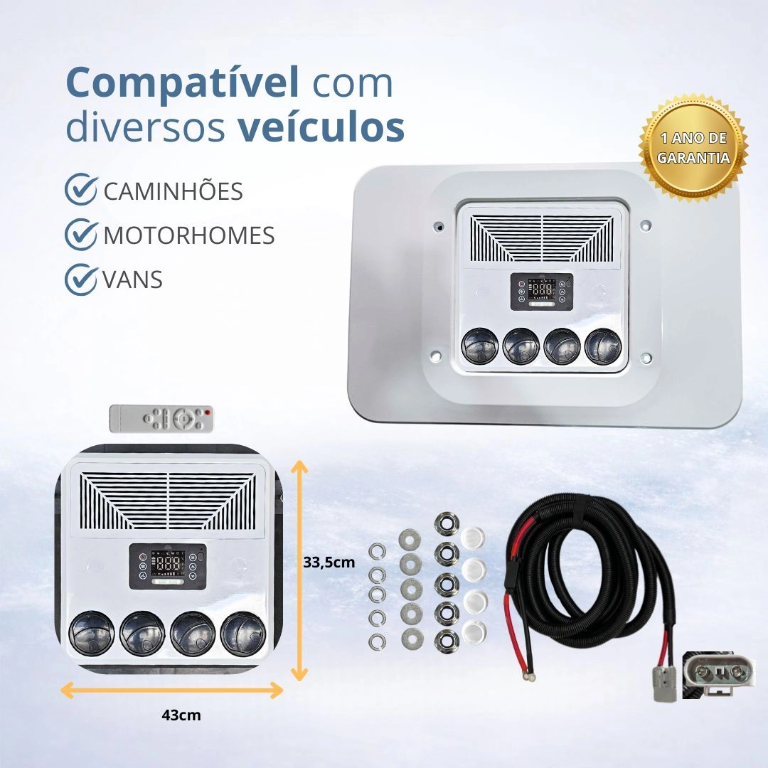 Kit Ar-Condicionado Para Caminhão Motorhome Van Trator Teto Elétrico Portátil Inverter 24v 9000 BTUs Kit Ar-Condicionado Para Caminhão Motorhome Van Trator Teto Elétrico Portátil Inverter 24v 9000 BTUs