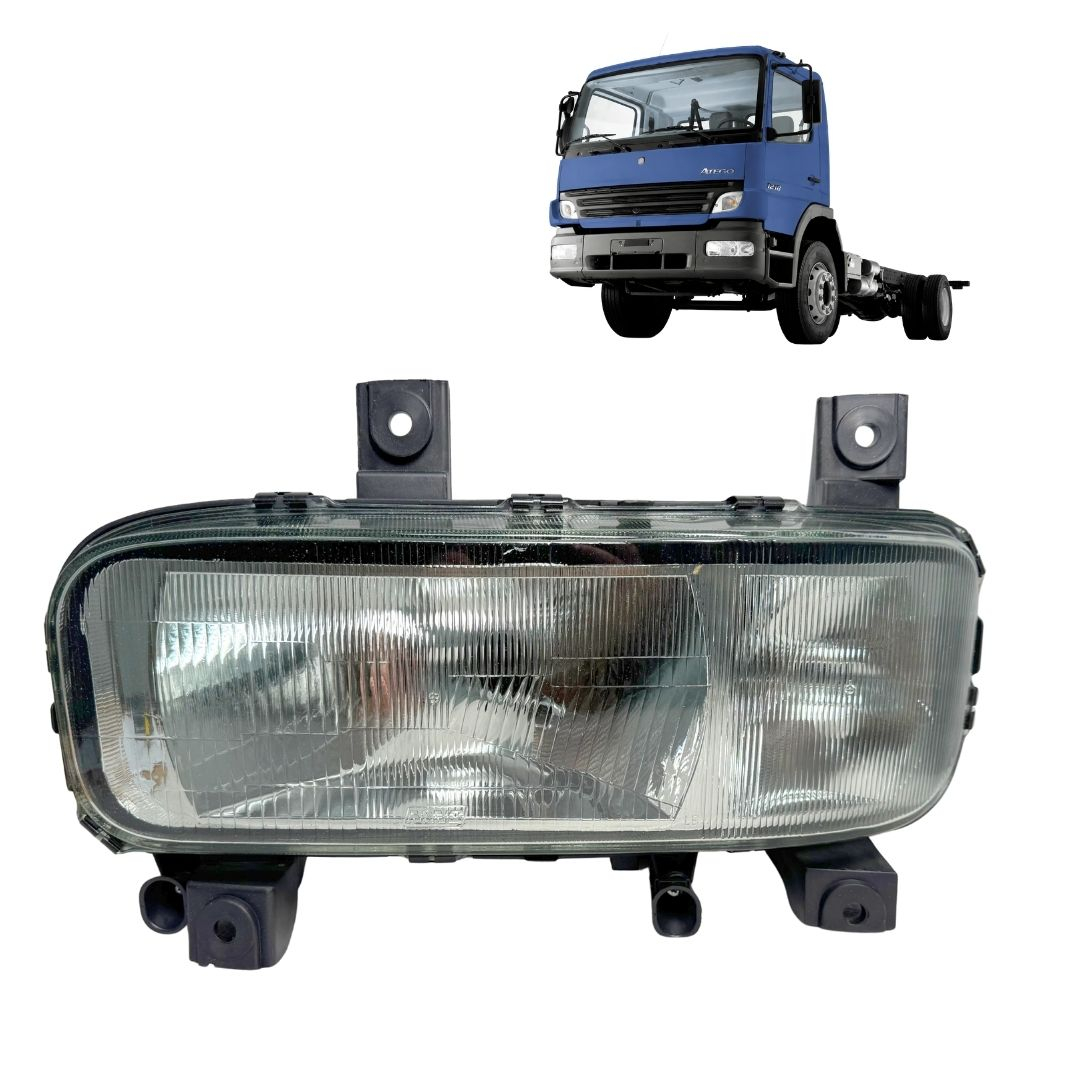 Farol Principal Lado Esquerdo Com Auxiliar de Neblina Mercedes Benz MB Atego 1315 1418 1718 1725 2425 2428 Ano 2006 a 2011 Farol Principal Lado Esquerdo Com Auxiliar de Neblina Mercedes Benz MB Atego 1315 1418 1718 1725 2425 2428 Ano 2006 a 2011