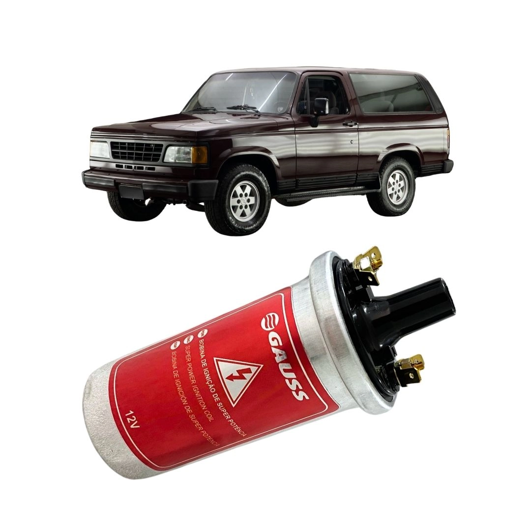 Bobina de Ignição Asfáltica 12V 2 Pinos Universal Linha GM Chevrolet Monza Kadett Ipanema Chevette Caravan Opala Gauss O