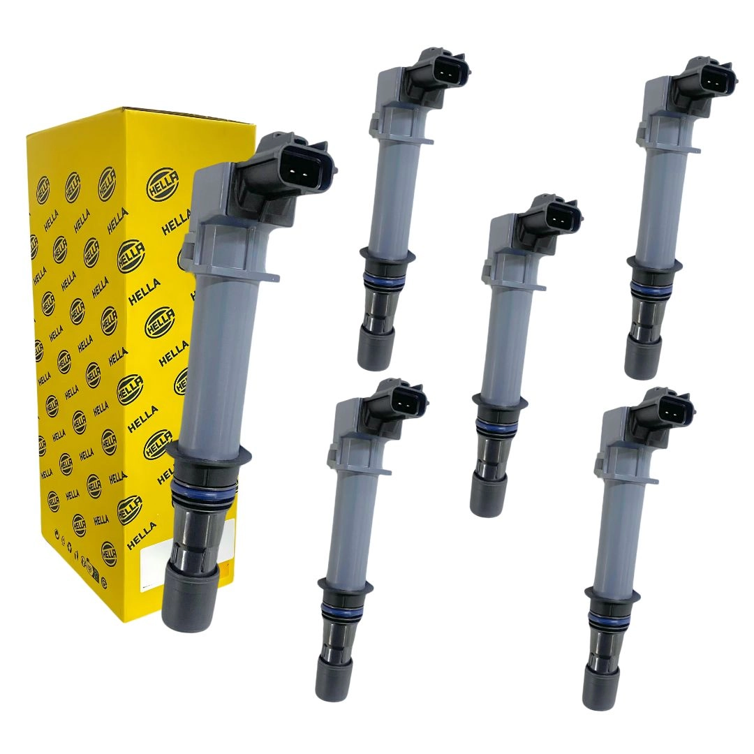 Kit 6 Bobina Ignição Para Jeep Cherokee Commander 3.7 Hella