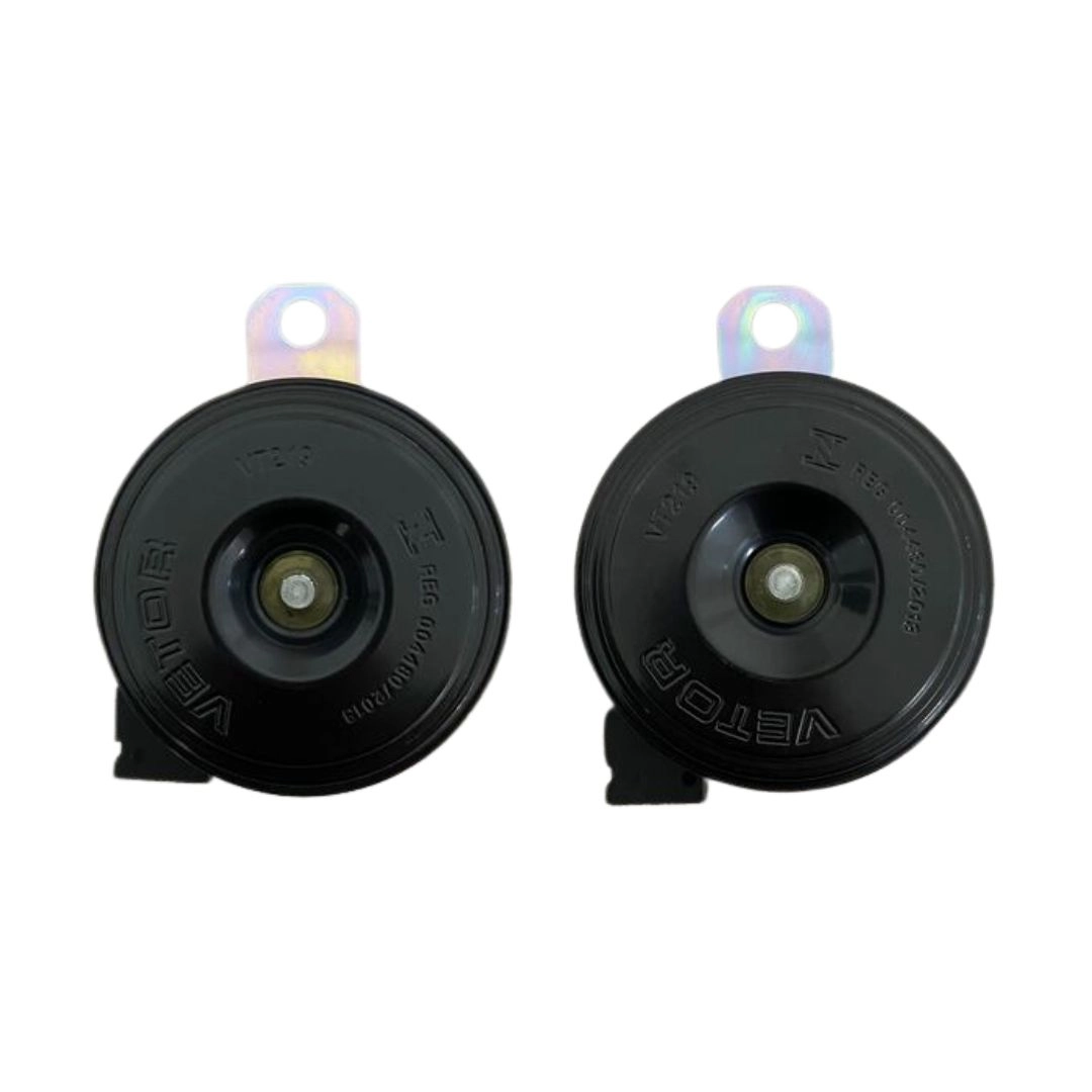 Par Buzina Toyota Hilux 72mm c/ Conector Original e Suporte Par Buzina Toyota Hilux 72mm c/ Conector Original e Suporte