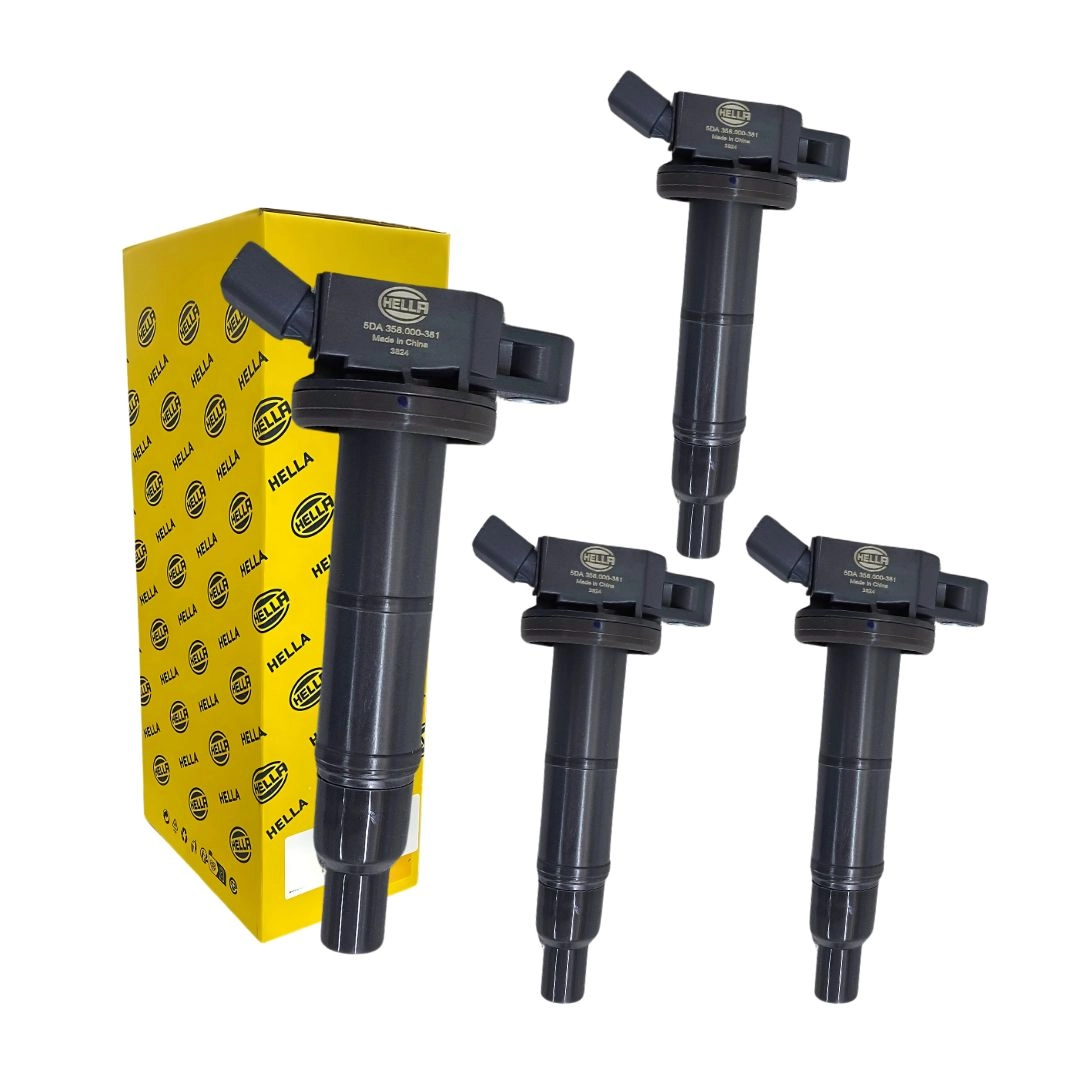 Kit 4 Bobina Ignição Para Toyota Rav4 2.0 2000 a 2005 Hella