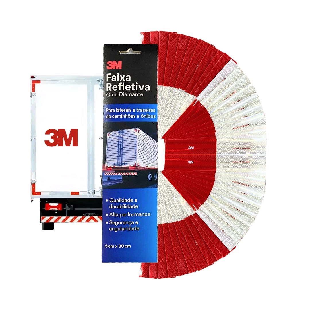 Kit 50 Faixas Refletivas Lateral 3M Original