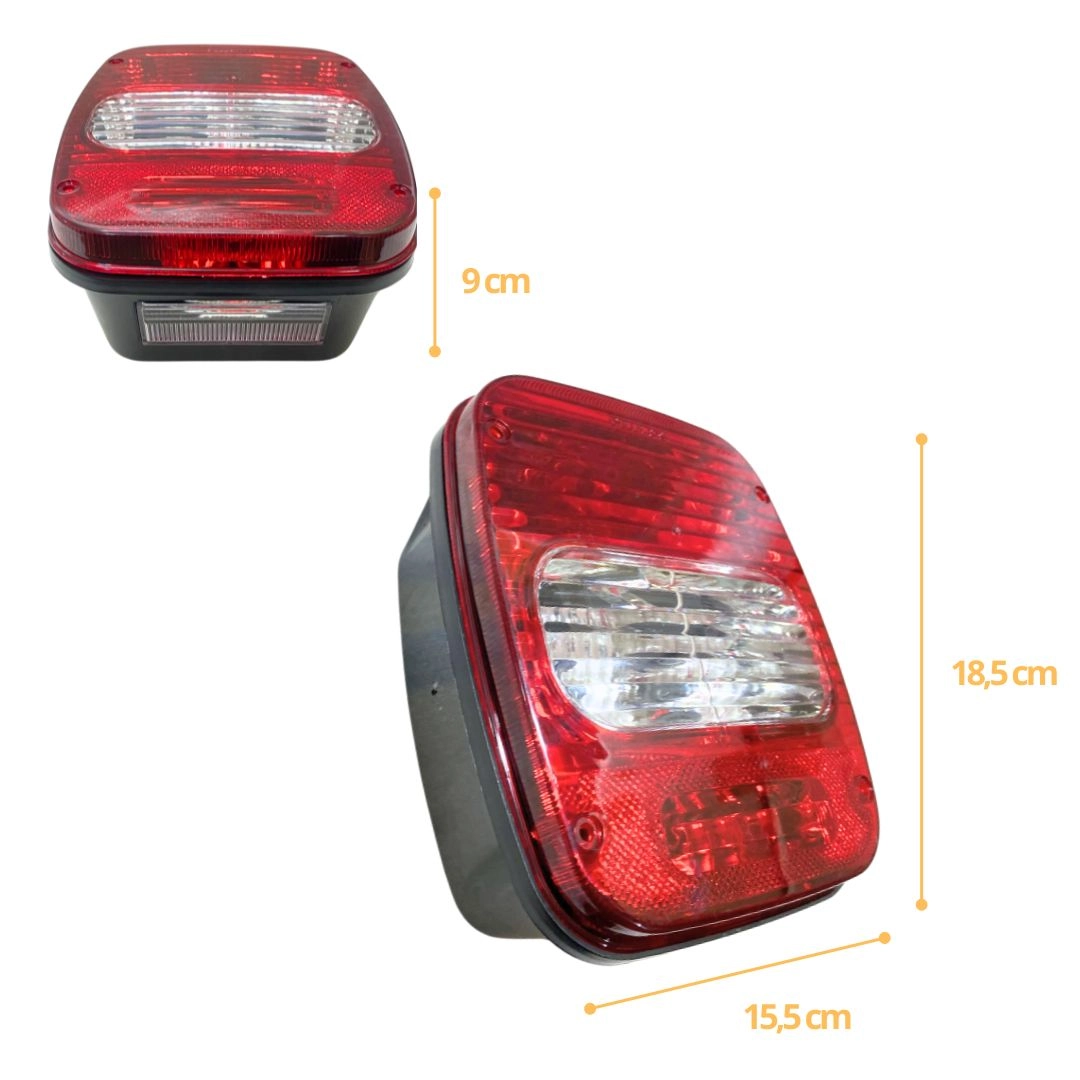 Par Lanterna Traseira Caminhão VW Troller Marmita Moderna Par Lanterna Traseira Caminhão VW Troller Marmita Moderna