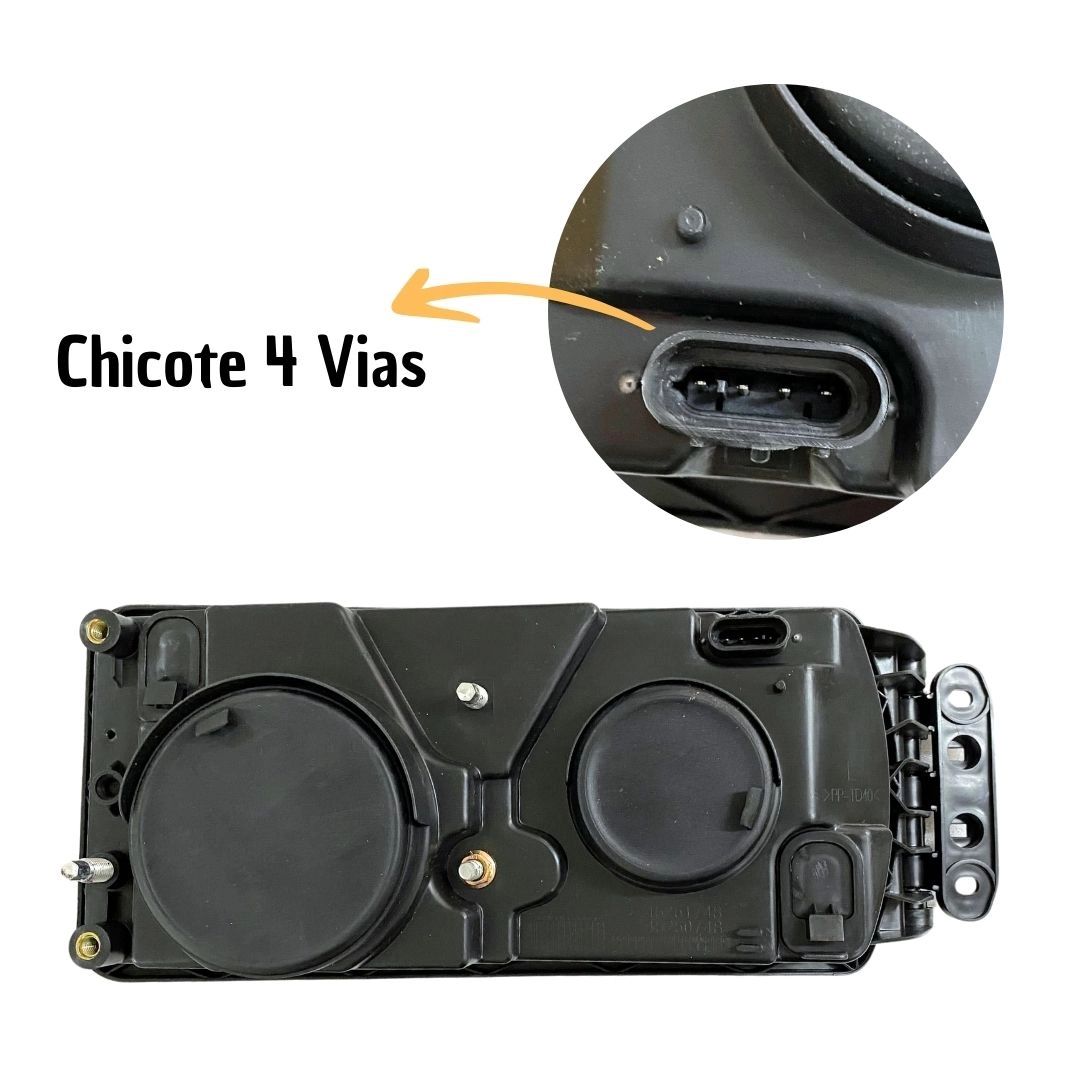 Farol Para Iveco Stralis Tector AP06 Fundo Cromado L/D