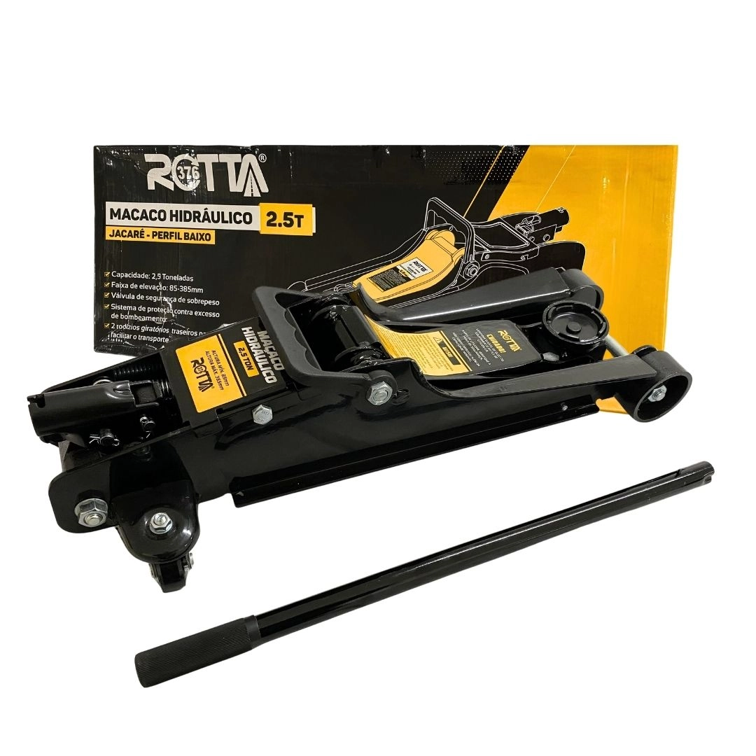 Macaco Hidráulico Jacarezinho 2,5 Toneladas Rebaixado Rotta