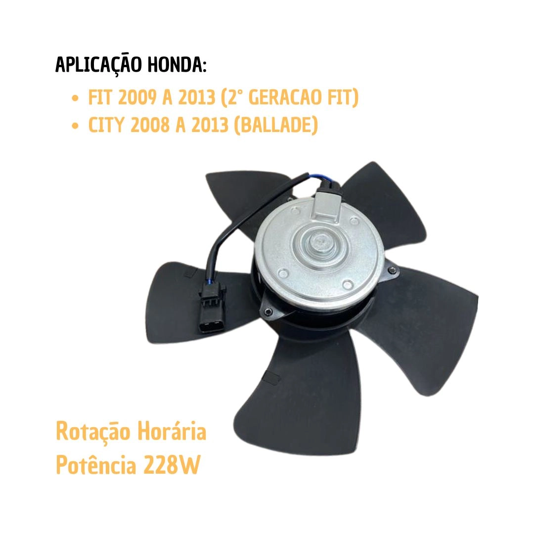 Ventoinha Radiador Compatível Honda Fit City 2009 A 2013