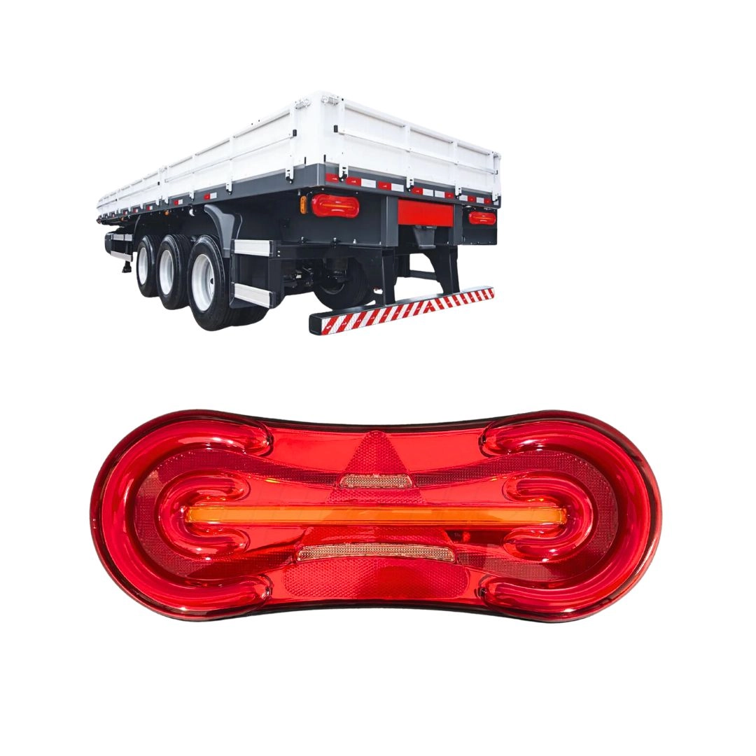 Lanterna Traseira 24v Lado Esquerdo Full LED Para Carreta Facchini Após 2019 IVAL 3081