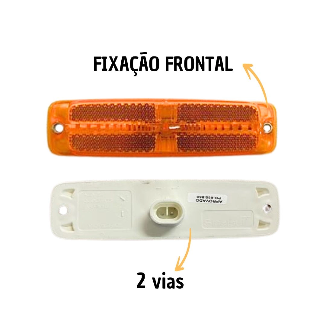 Kit 5 Lanterna Posição Lateral Retrorrefletor LED Amarela