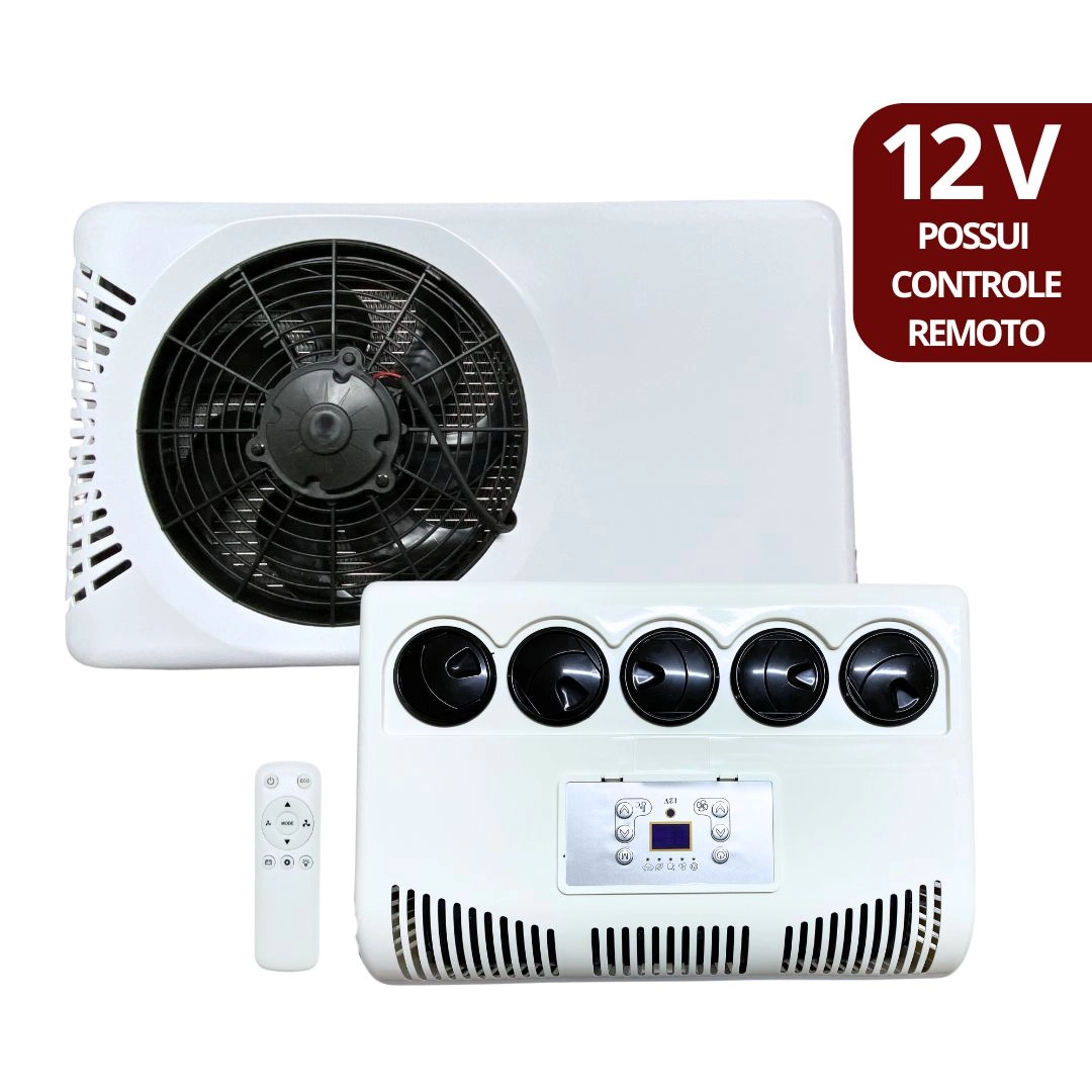 Kit Ar Condicionado Split Elétrico Caminhão Motorhome 12V Kit Ar Condicionado Split Elétrico Caminhão Motorhome 12V