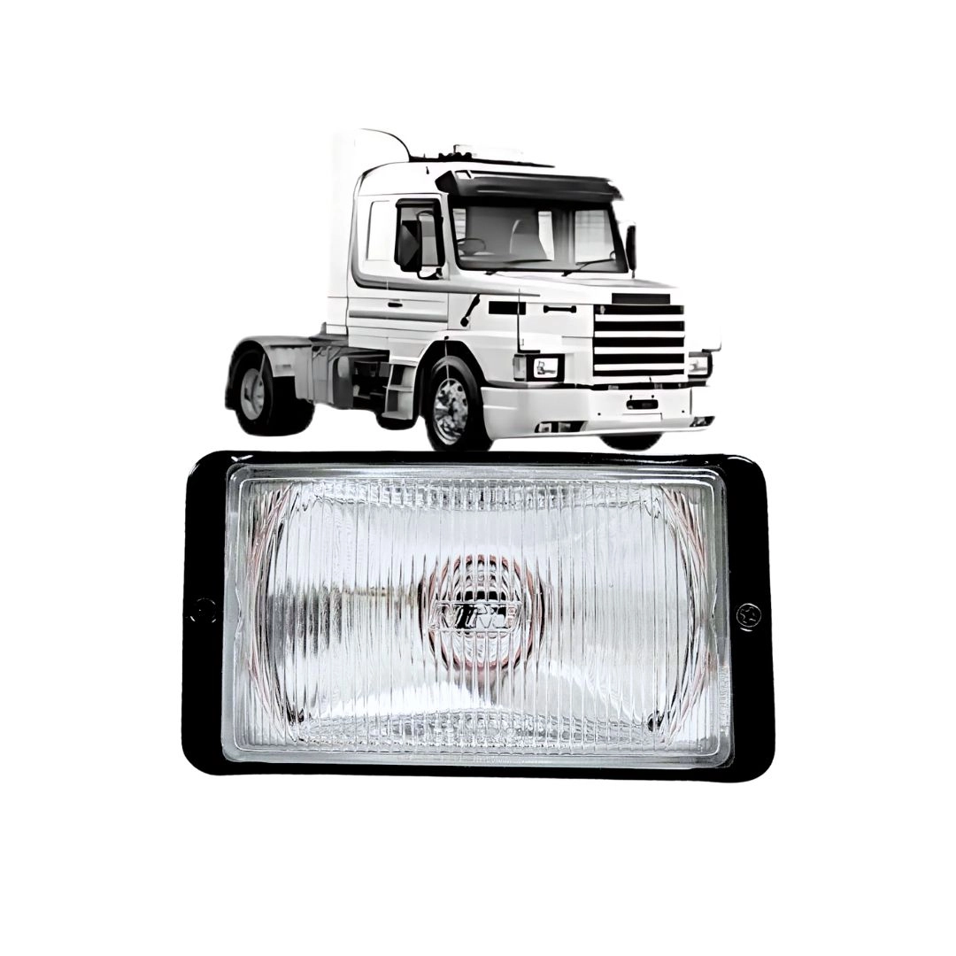 Farol Auxiliar Para Scania T112 T113 Retangular Vidro