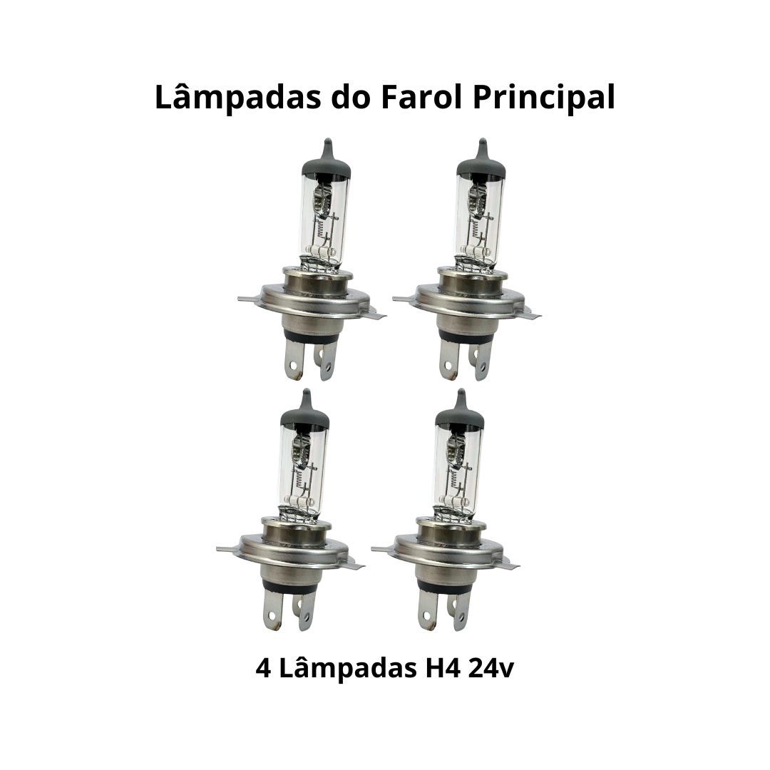 Kit 4 Farol Para MB Bicudo 93 a 04 1214 1418 1618 1935 Kit 4 Farol Para MB Bicudo 93 a 04 1214 1418 1618 1935