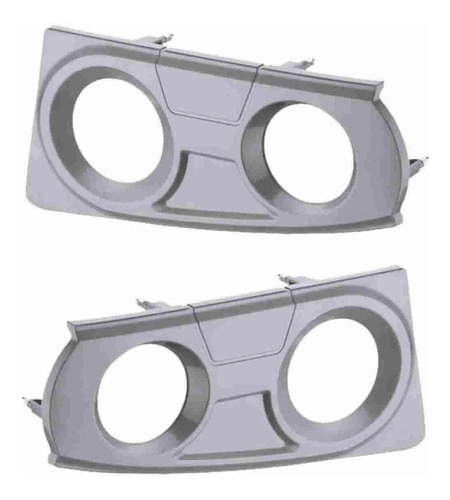 Par Moldura Farol Auxiliar Compativel Iveco Stralis Cinza Par Moldura Farol Auxiliar Compativel Iveco Stralis Cinza