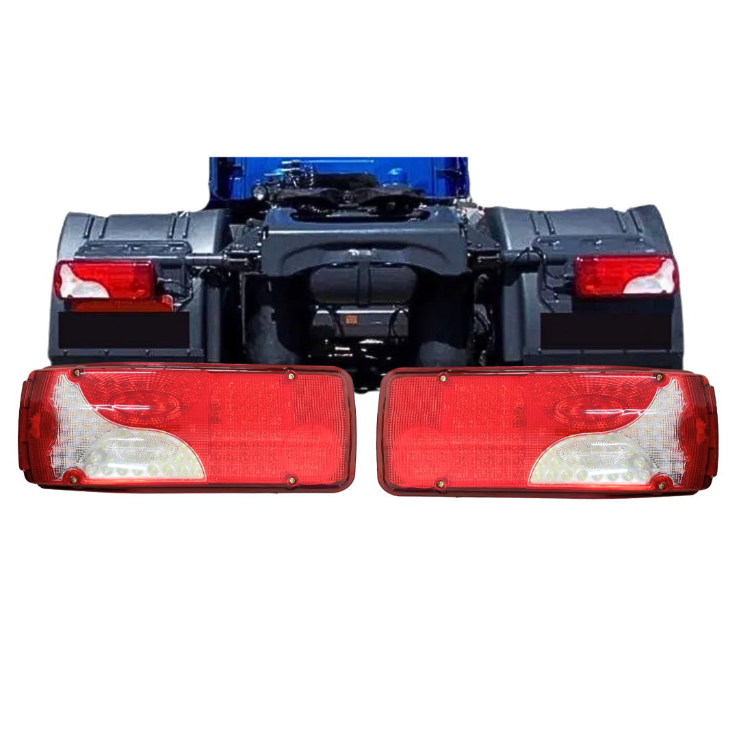 Par Lanterna Traseira Botinha LED 24v Para Scania Série 4 Scania Série 5 Após 2007 Com Vigia 