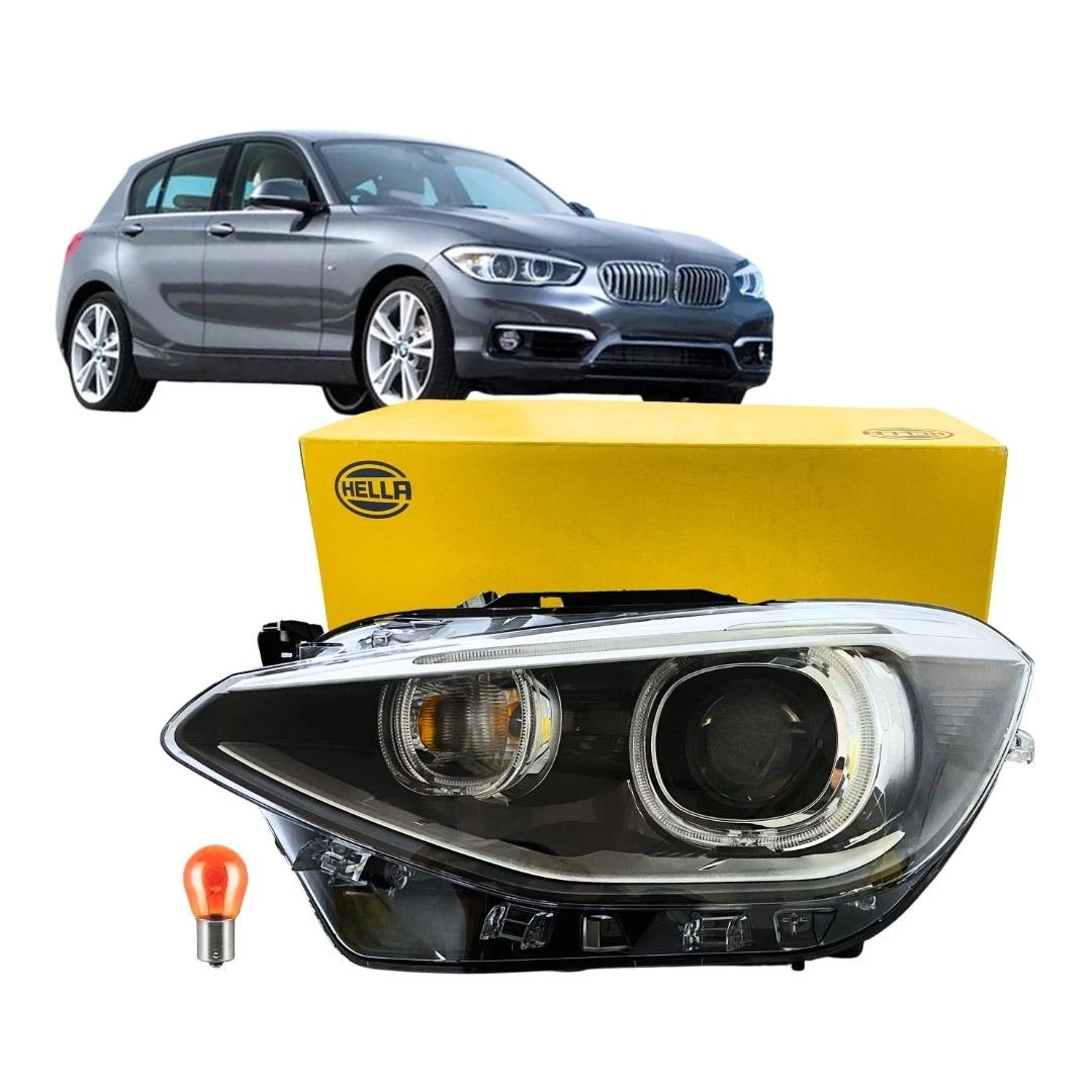 Farol Para BMW 114i 116i 118i 2011 a 2015 Bi Xenon LE Hella