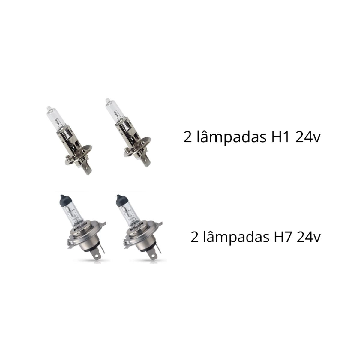 Kit Lâmpada H1 H7 Paracom Farol Scania Serie 5 S5 PGR Kit Lâmpada H1 H7 Paracom Farol Scania Serie 5 S5 PGR