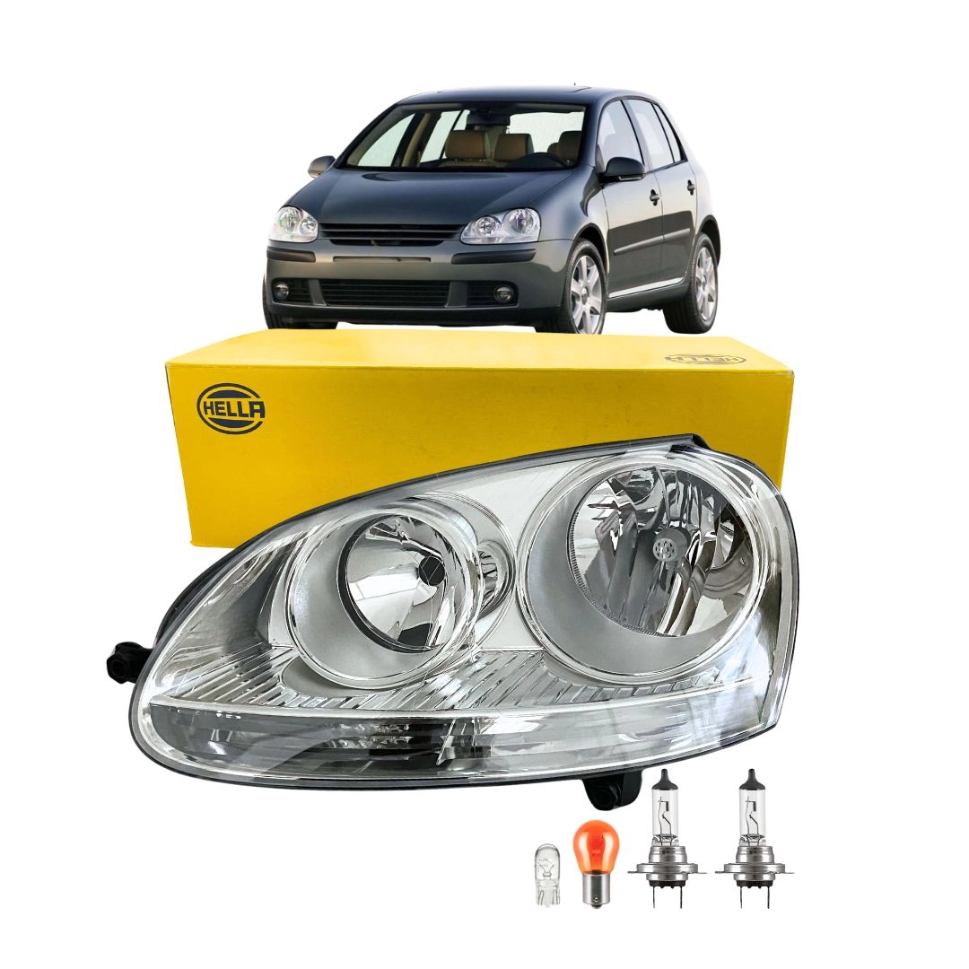 Farol Para Golf MK5 TSI GTI 2003 a 2008 Lado Direito Hella