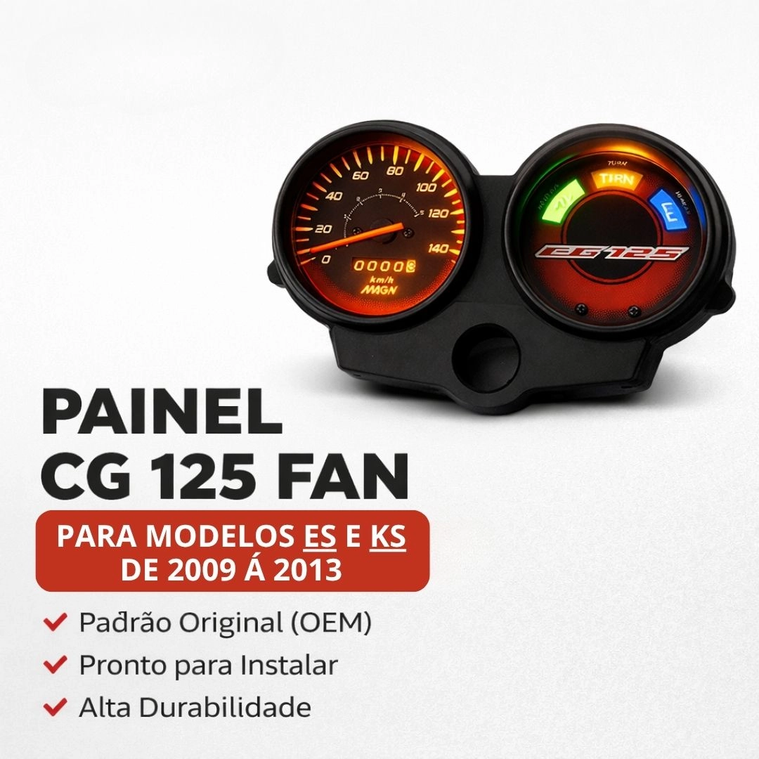 Painel Velocidade Para Honda CG Fan 125 ES KS 2009 a 2013 90290110 Magnetron Painel Velocidade Para Honda CG Fan 125 ES KS 2009 a 2013 90290110 Magnetron