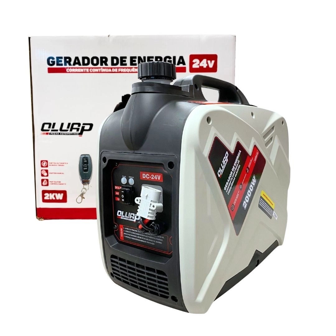 Gerador De Energia 24v Automotivo Inteligente Para Caminhão Motorhome 2000W 7 Litros
