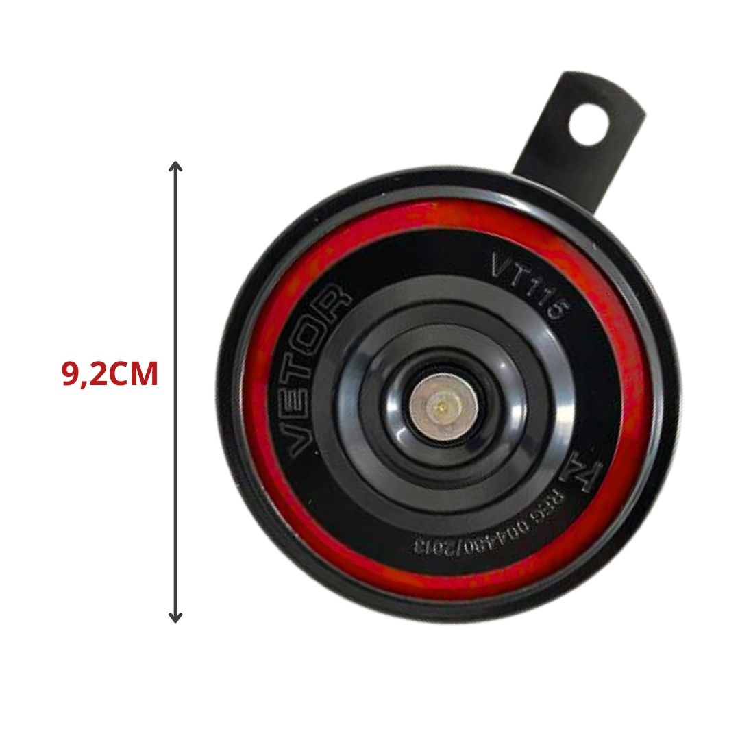 Buzina Bibi BI-BI Pequena Universal 92mm 12V Vetor Buzina Dupla Pequena Som Forte Buzina Bibi BI-BI Pequena Universal 92mm 12V Vetor Buzina Dupla Pequena Som Forte