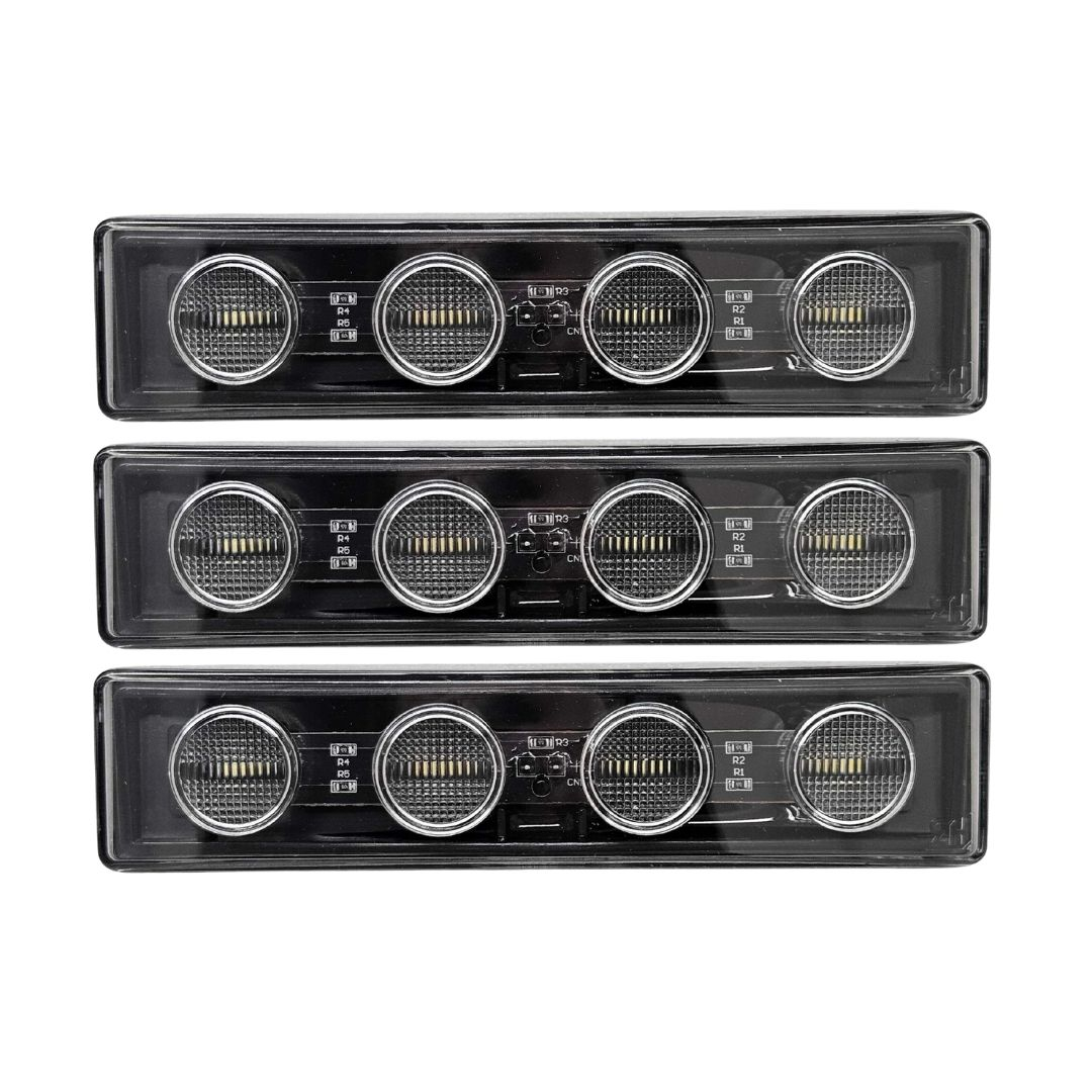 Kit 3 Lanterna Tapa Sol Delimitadora LED Bivolt 4 LED'S Branco Para Caminhão Scania Série 4 Série 5 S4 S5 PGR 1798980 20 Kit 3 Lanterna Tapa Sol Delimitadora LED Bivolt 4 LED'S Branco Para Caminhão Scania Série 4 Série 5 S4 S5 PGR 1798980 20