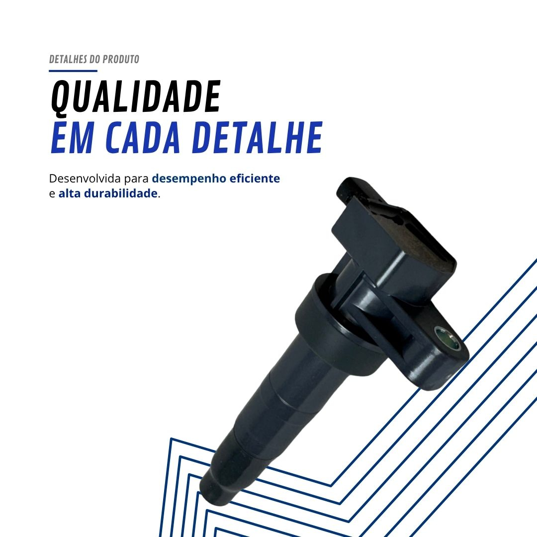 Kit 4 Bobinas de Ignição Tipo Caneta 12V 2 Pinos Para Hyundai Sonata 2.4 3.3 Kia Magentis 2.0 e Azera Sorento Gauss Kit 4 Bobinas de Ignição Tipo Caneta 12V 2 Pinos Para Hyundai Sonata 2.4 3.3 Kia Magentis 2.0 e Azera Sorento Gauss