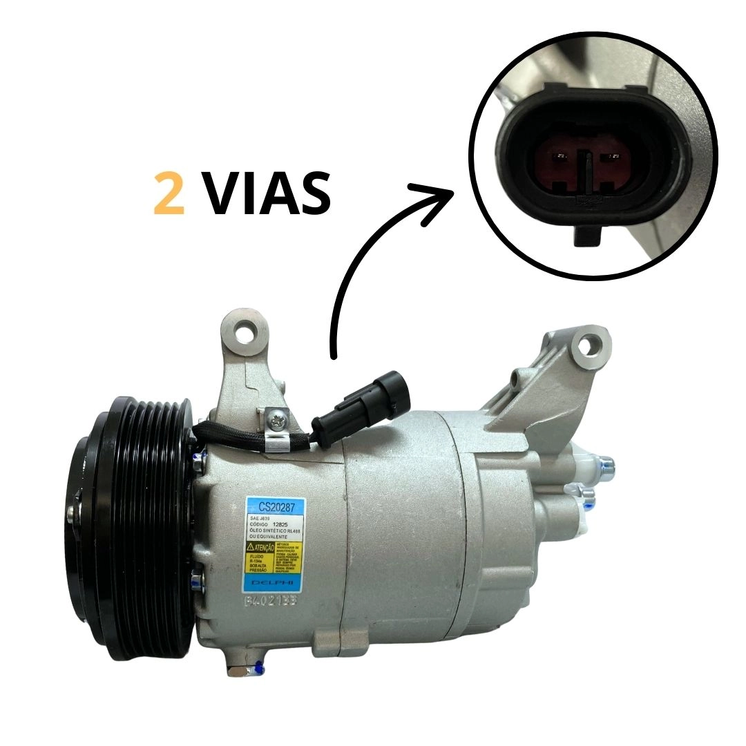 Compressor Ar Para Fiat Bravo Doblo Strada Grand Siena Idea Linea Palio Punto Siena 1.4 1.6 1.8 2011 a 2019 Delphi CS20