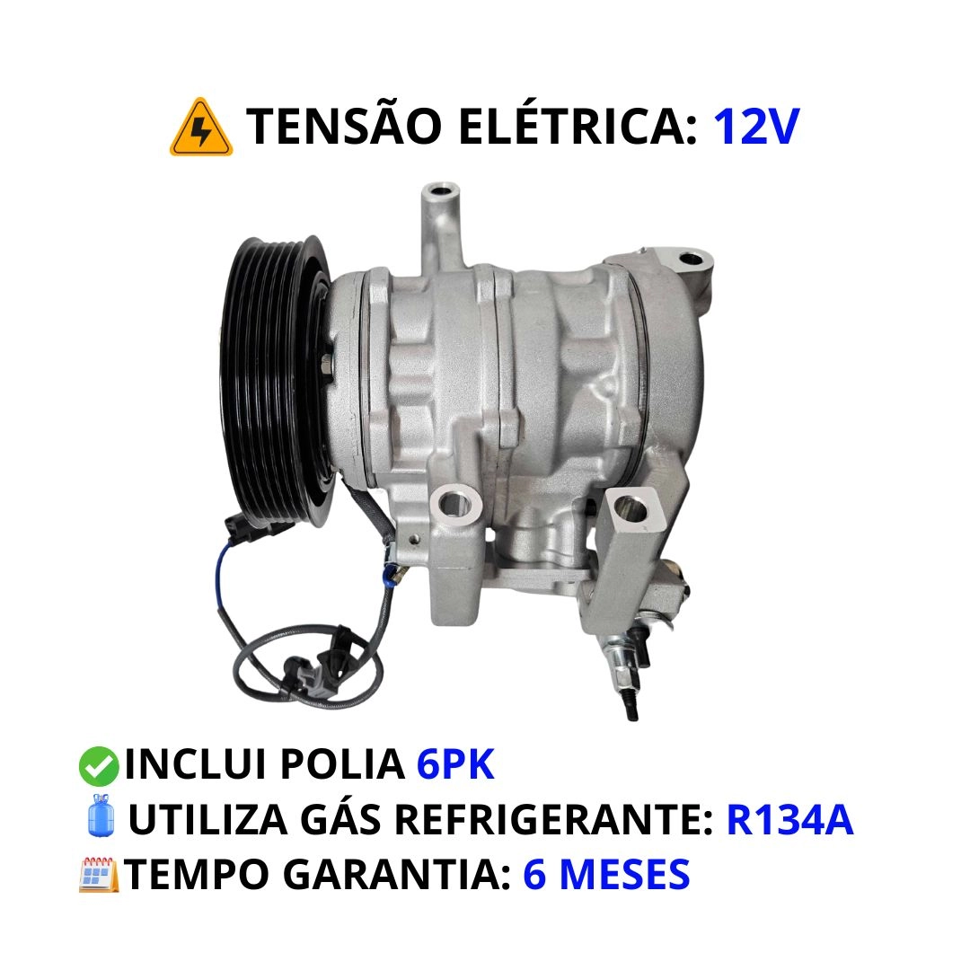 Compressor Ar Condicionado Para Honda Civic 1.8 Flex 2006 a 2011 Original Delphi CS2054213