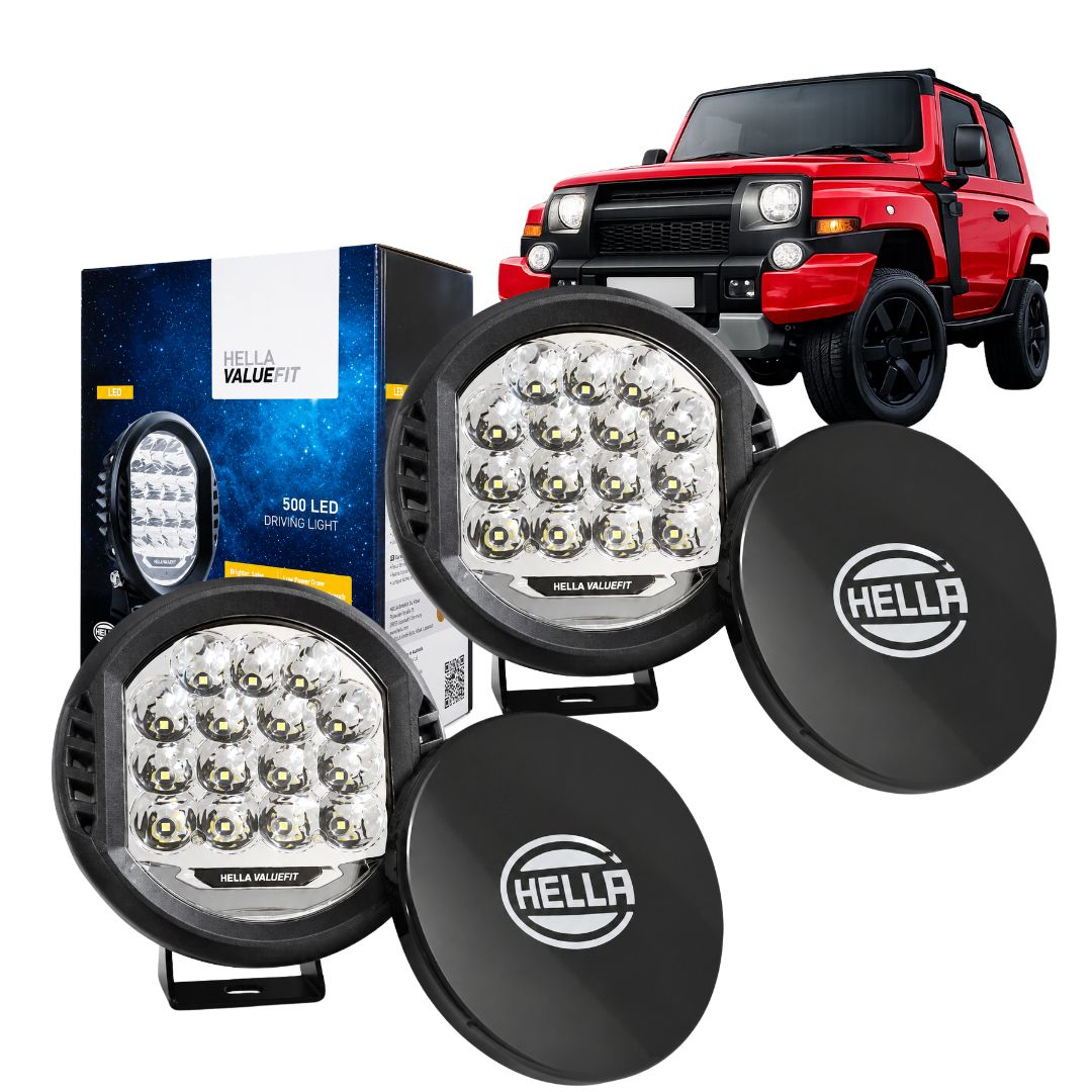 Par Farol Auxiliar Milha Led Valuefit 500 Led 22.5w 12/24v Feixe 200 Metros Hella 1F7358117161