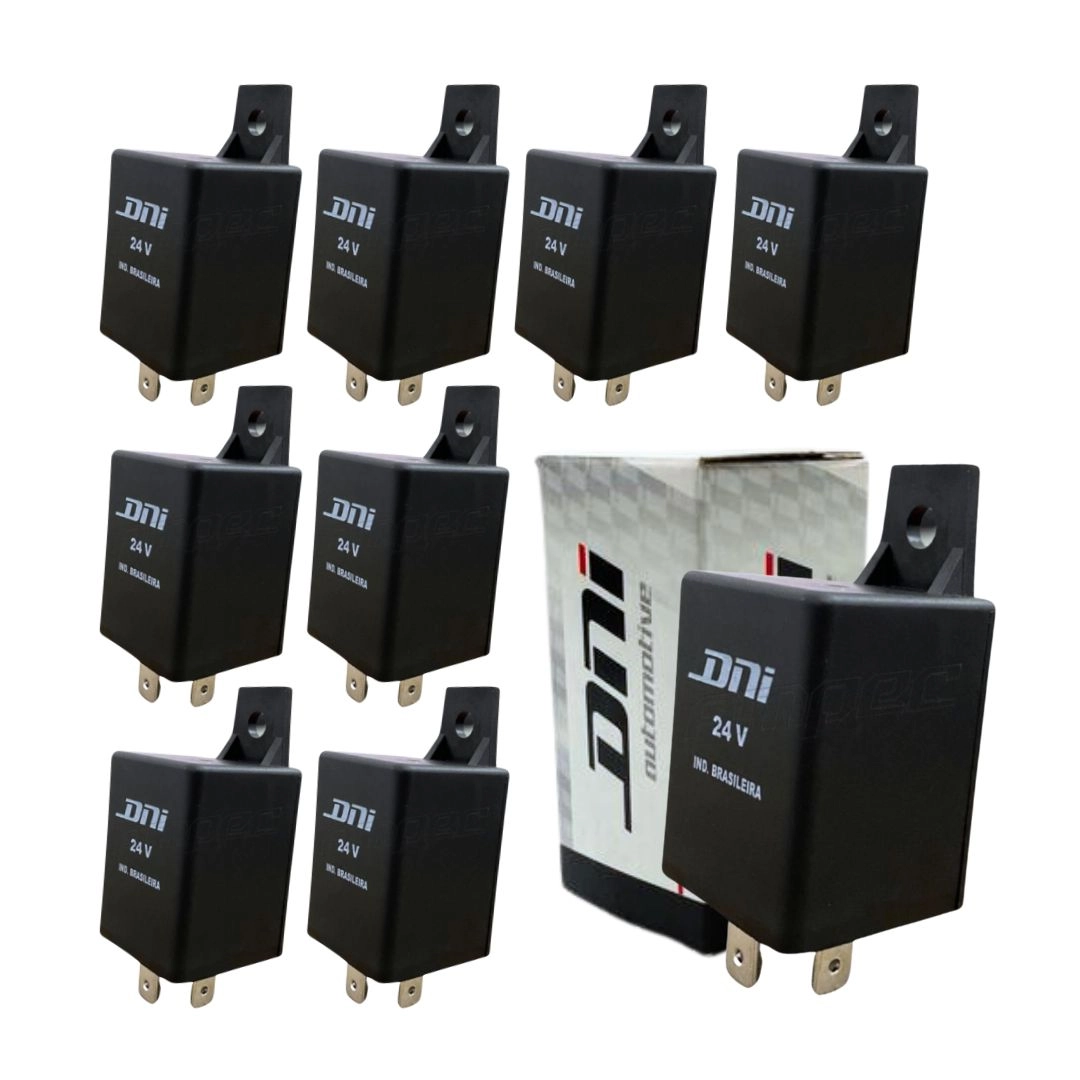 Kit 10 Rele Comando Seta Pisca Caminhão Ônibus 24V 500W 