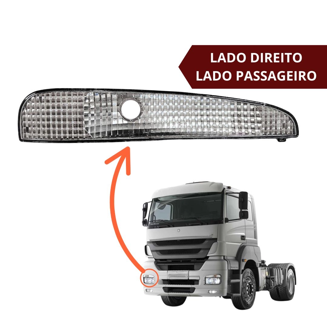 Lanterna Pisca Seta Dianteiro 24v Para Mercedes Axor 2006 a 2022 Lado Direito Autolux 9408200421