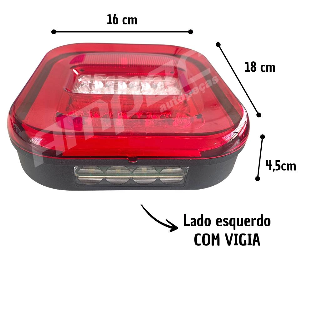 Kit Lanterna Traseira FULL LED Universal Marmitao NIX 12 24V Kit Lanterna Traseira FULL LED Universal Marmitao NIX 12 24V