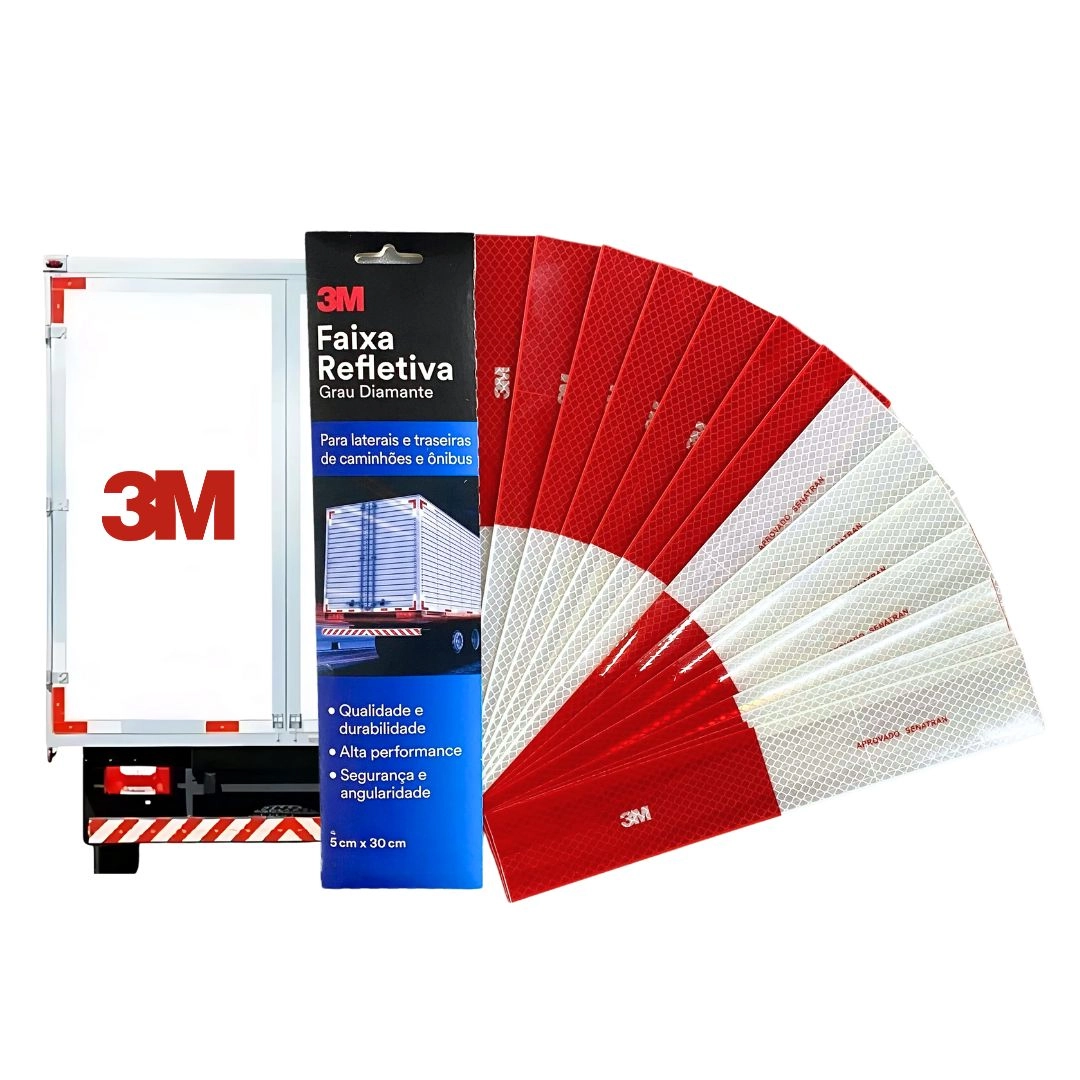 Kit 15 Faixas Refletivas Lateral 3M Original Kit 15 Faixas Refletivas Lateral 3M Original