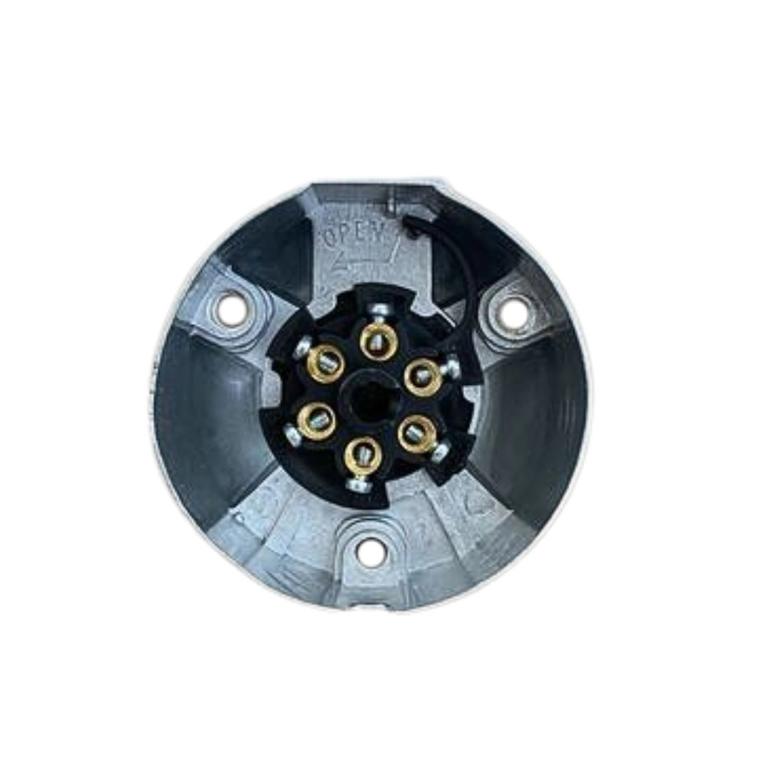 Kit Tomada Plug Macho e Femea 6 Polos Aluminio Tomada Conector Macho Femea Aluminio 6 Polos 