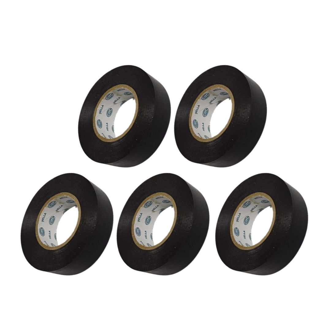 Kit 5 Fita Isolante 19mm 20m Resistente Fogo Umidade Hella