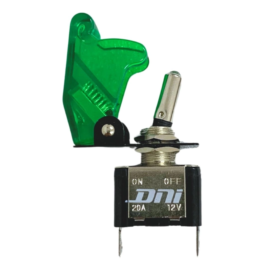 Chave Botão Liga Desliga 2 Posições 12v LED Verde Tipo Caça