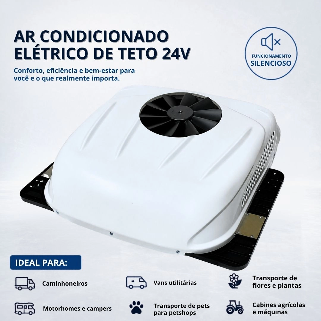 Kit Ar-Condicionado Para Caminhão Motorhome Van Trator Teto Elétrico Portátil Inverter 24v 9000 BTU EDN Kit Ar-Condicionado Para Caminhão Motorhome Van Trator Teto Elétrico Portátil Inverter 24v 9000 BTU EDN