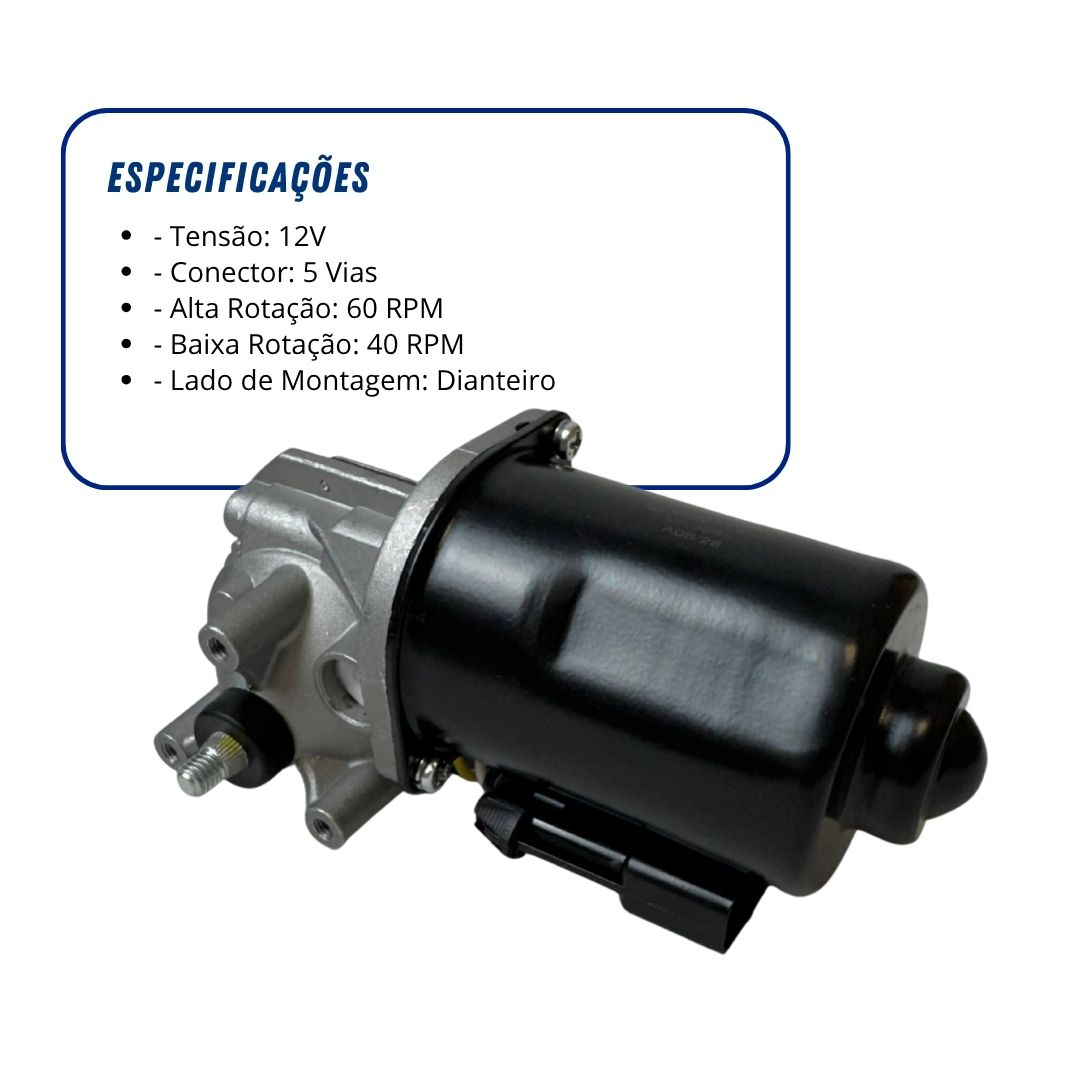 Motor do Limpador de Para-Brisa Dianteiro 12V 5 Vias 2 Velocidades (40/60 RPM) Para Chevrolet Monza Kadett Celta Corsa Classic Gauss