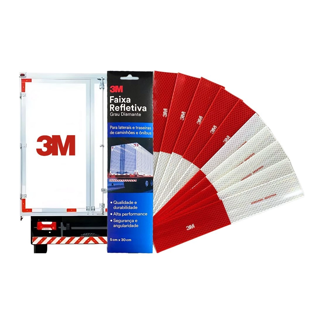 Kit 10 Faixas Refletivas Lateral 3M Original Kit 10 Faixas Refletivas Lateral 3M Original